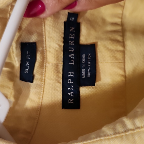 Ralph Lauren woman's Button downs long sleeve yellow various sizes - Picture 3 of 4